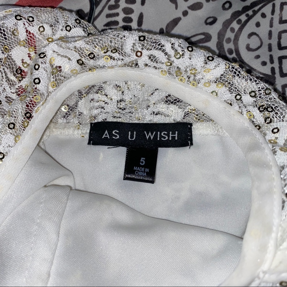 White High Neck Formal Dress - Picture 6 of 10